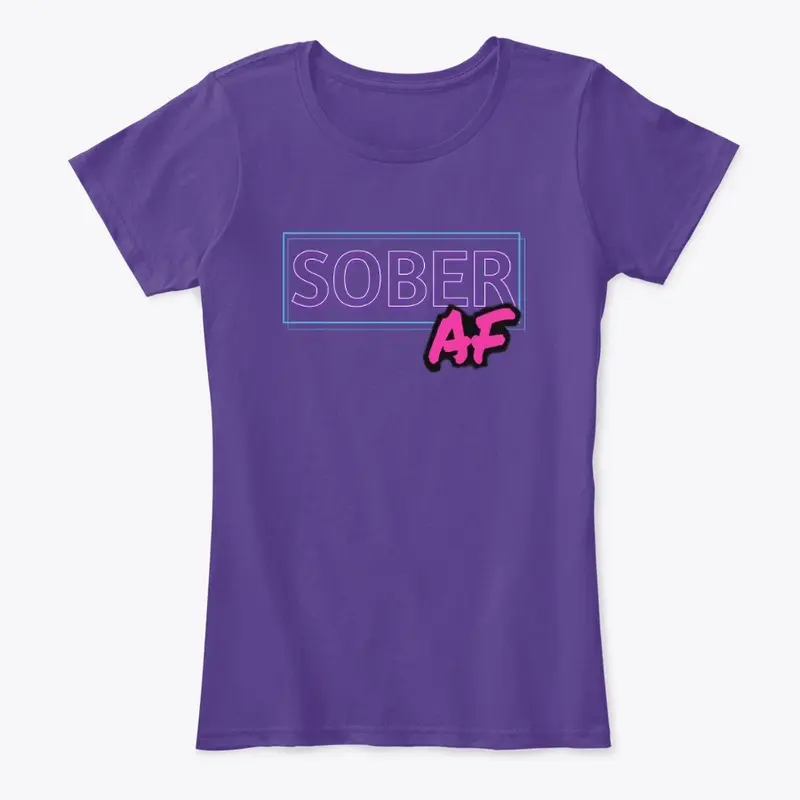 Neon Sign Sober AF Tshirt